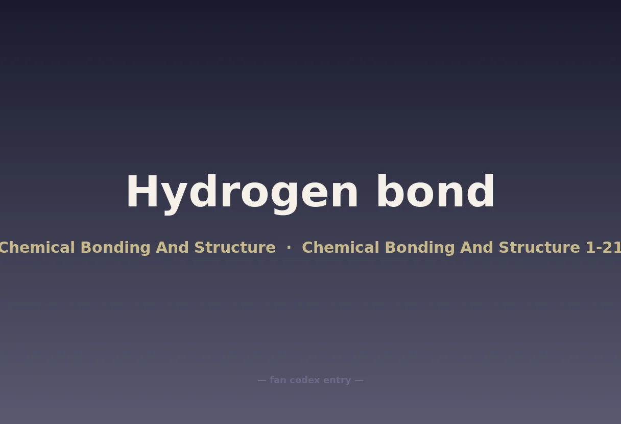 Hydrogen bond