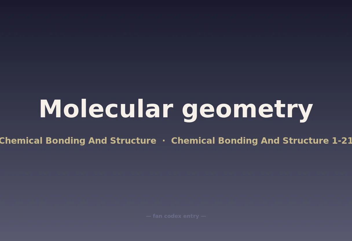 Molecular geometry