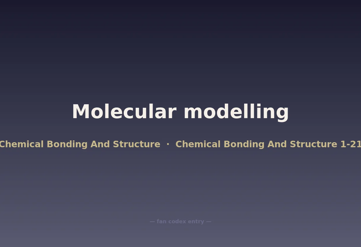 Molecular modelling
