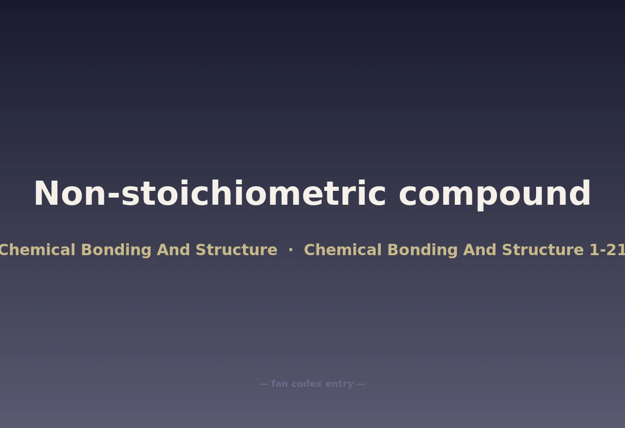 Non-stoichiometric compound