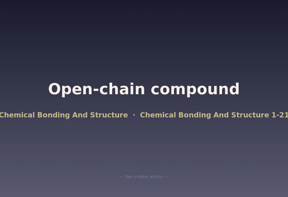 Open-chain compound