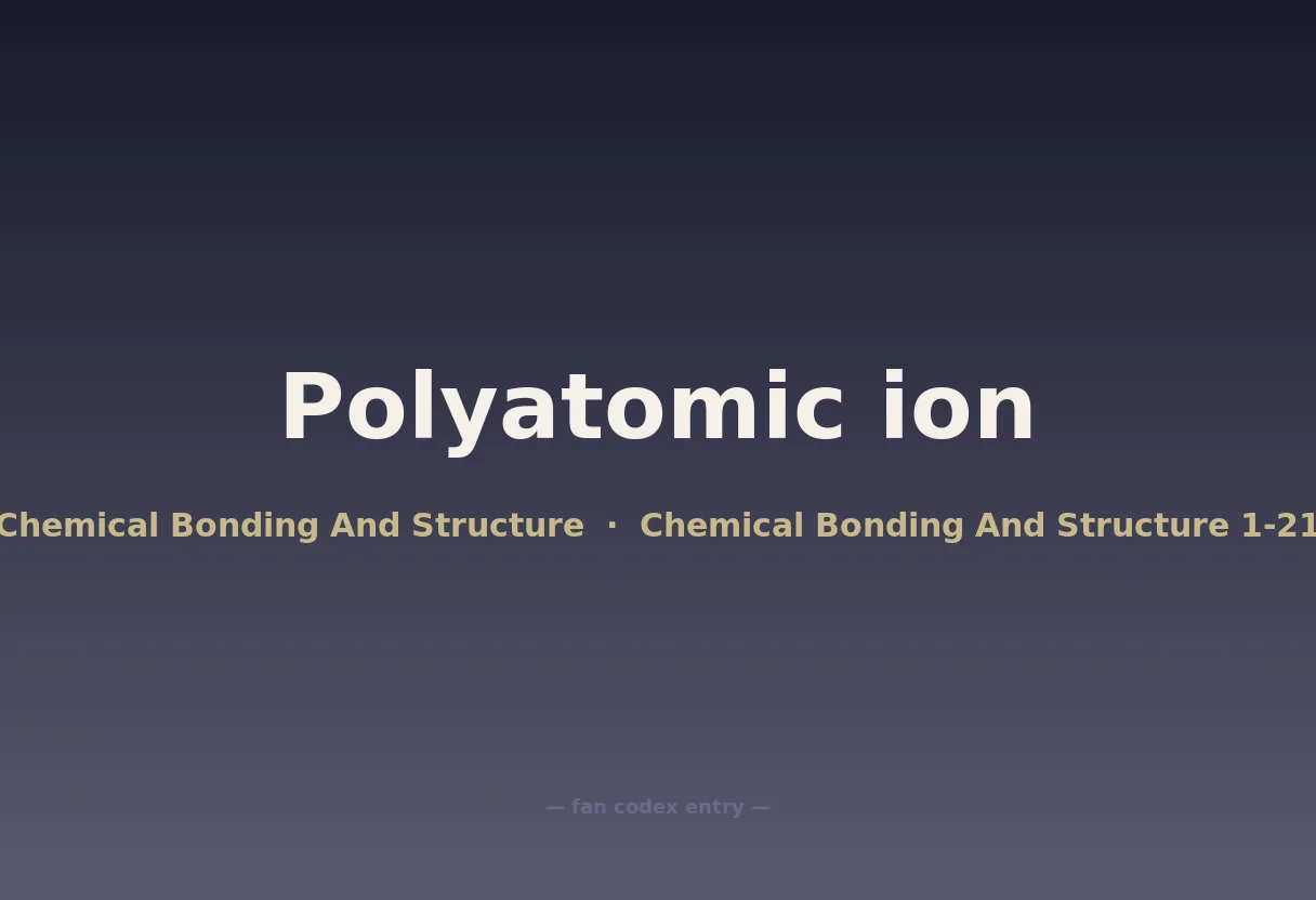 Polyatomic ion