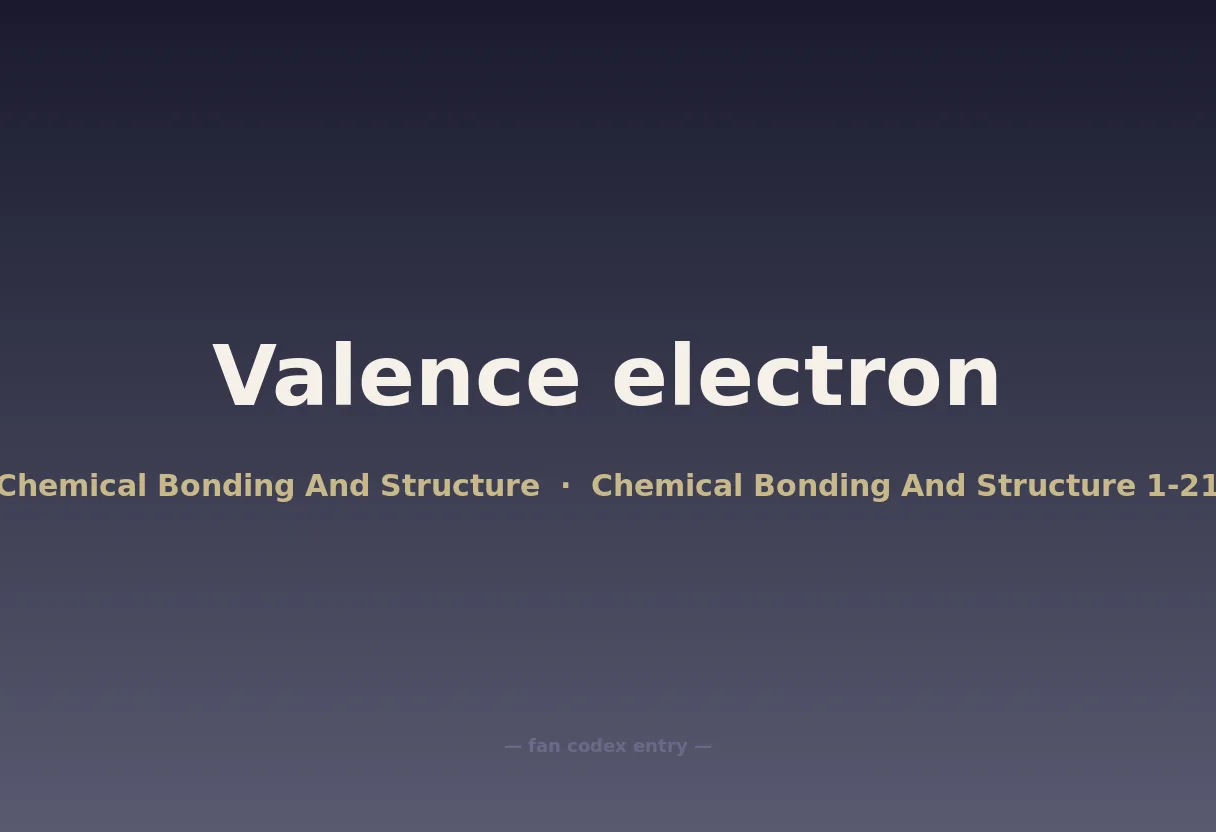Valence electron